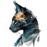 Geometric Dark Cat Design - HeatPressNation