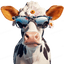 Cow with Glasses Design