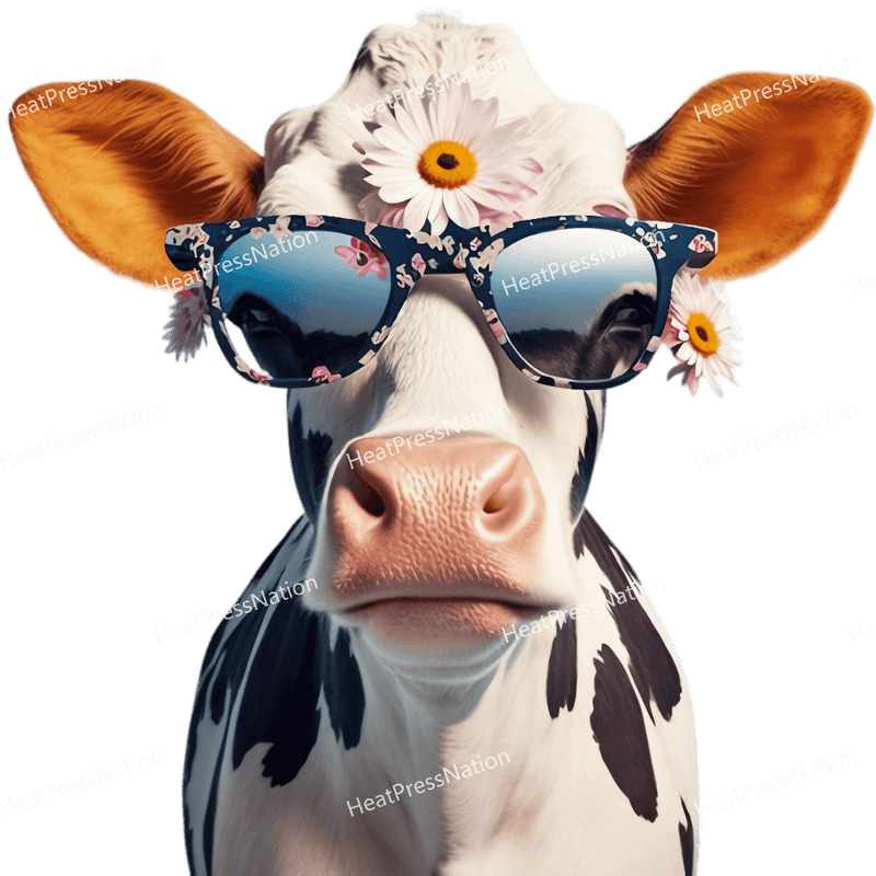 Cow with Glasses Design