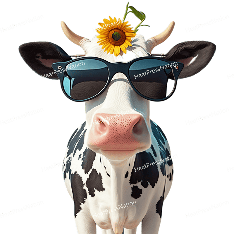 Cow with Dark Glasses Design