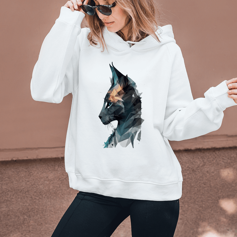 Geometric Dark Cat Design