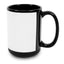 15 oz. Black ORCA Ceramic Mugs with White Sublimation Patch - 36 Per Case