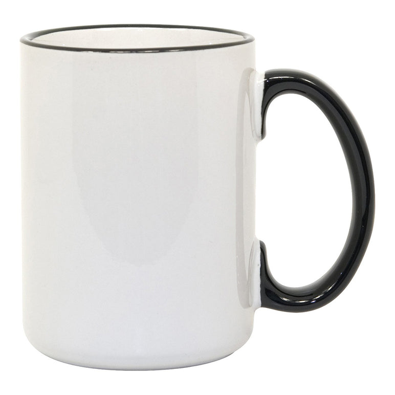 HPN ORCA Premium 15 oz. Color Rim + Handle Sublimation Ceramic Mug - 3