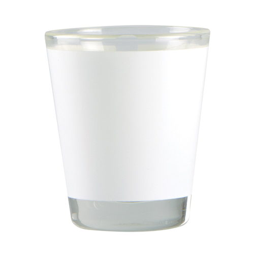 HPN ORCA Premium 1.5 oz. Sublimation Glass Shot Glass with White Patch - 144 per Case