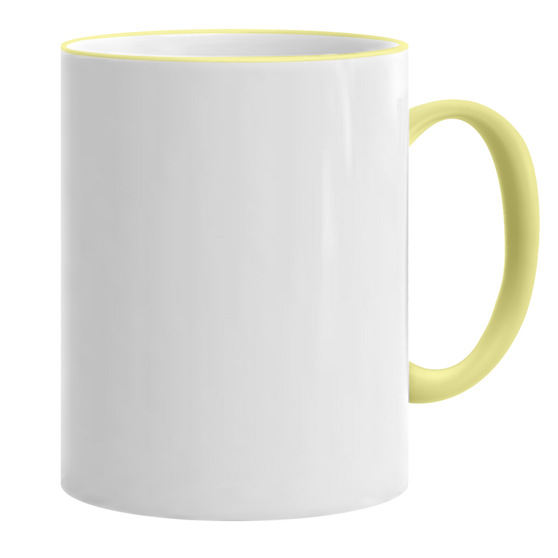 Light green mugs inside and on handles for sublimation 11 oz (box of 1