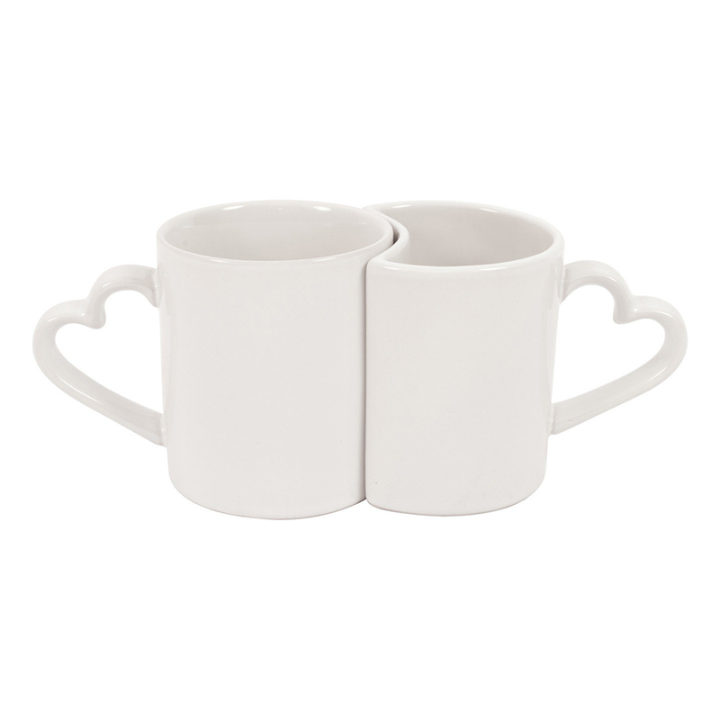 HPN ORCA Premium 11 oz. Sublimation Ceramic Lover's Mugs 2-Piece Set - 18 Sets per Case