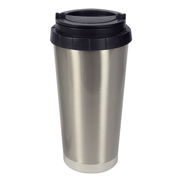 HPN SubliCraft 16 oz. Silver Stainless Steel Sublimation Thermal Travel Mug - 24 per Case