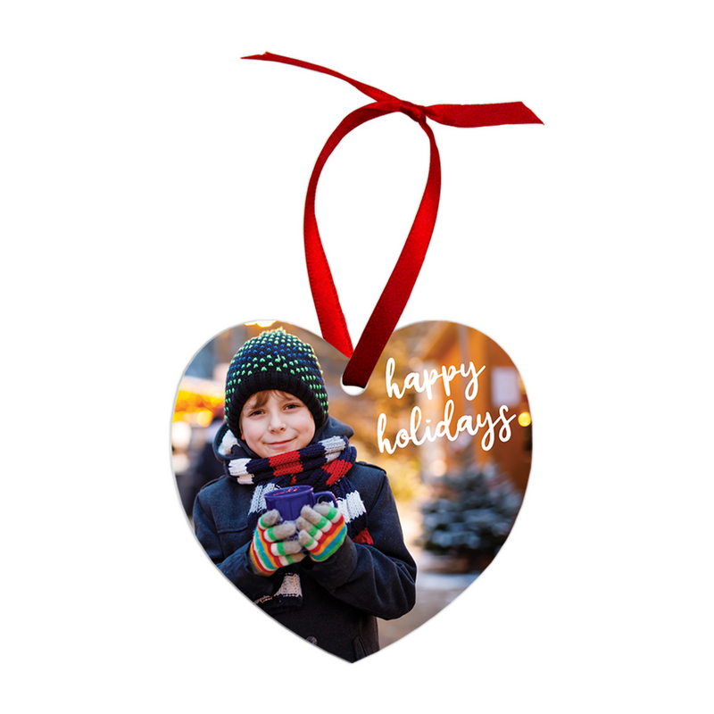 Unisub 2.87" x 3" Heart Sublimation Aluminum Ornament