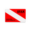Unisub 2.125" x 3.375" Sublimation Aluminum Name Badge - Gloss White