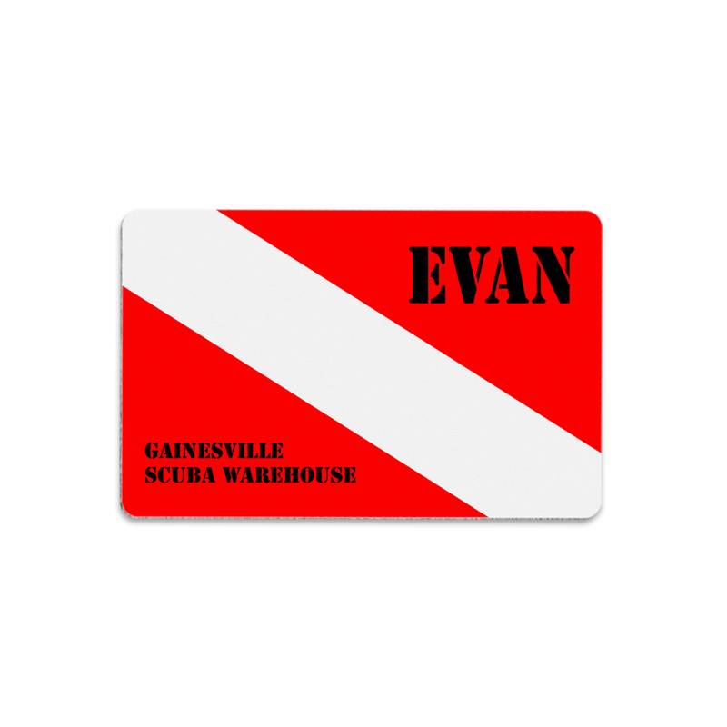 Unisub 2.125" x 3.375" Sublimation Aluminum Name Badge - Gloss White