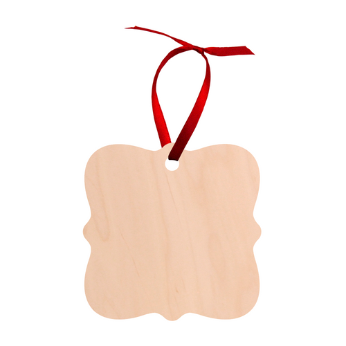 Unisub 2.95" x 2.95" Prague Sublimation Maple Ornament