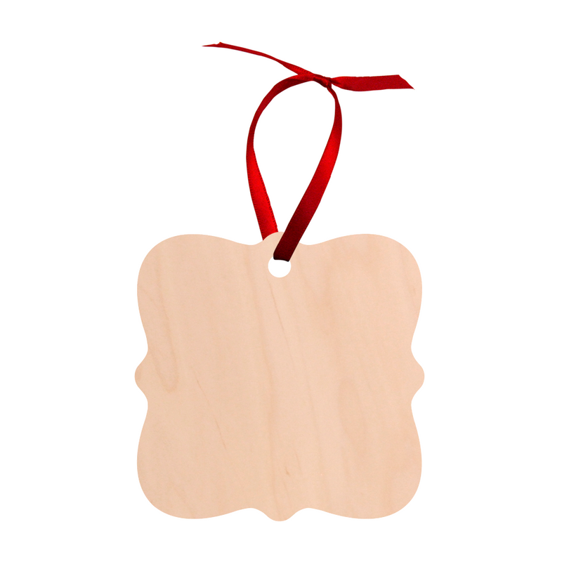 Unisub 2.95" x 2.95" Prague Sublimation Maple Ornament