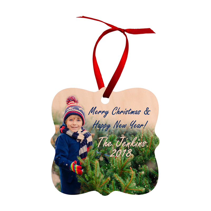 Unisub 2.95" x 2.95" Prague Sublimation Maple Ornament