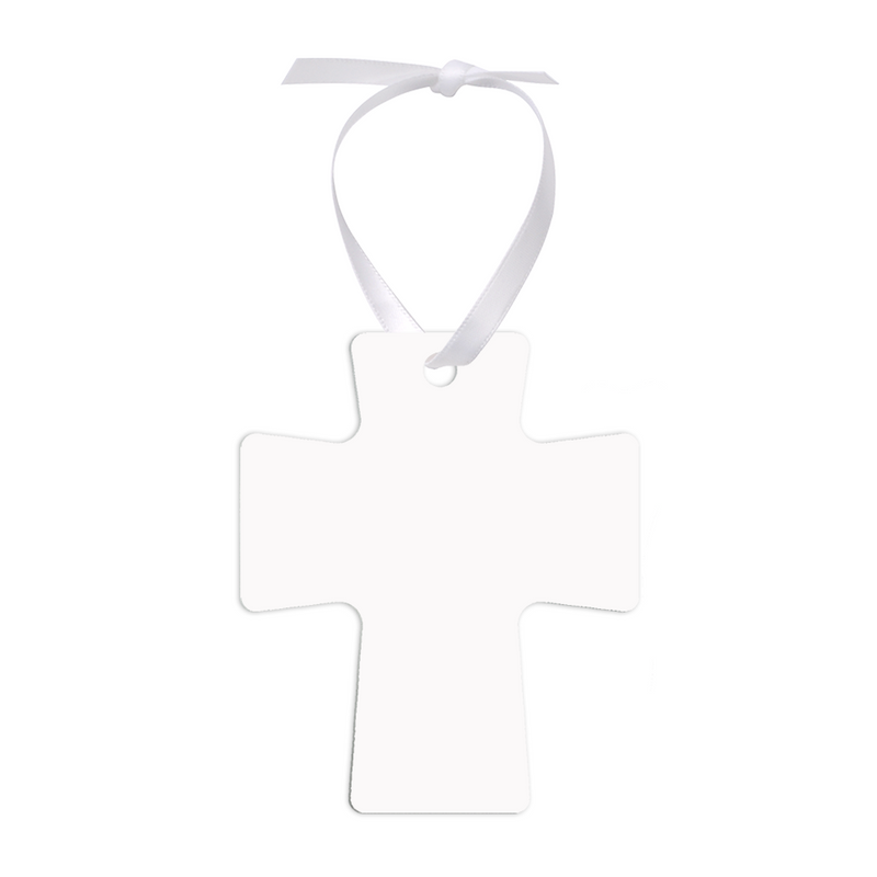 Unisub 2.9" x 3.5" Cross Sublimation Aluminum Ornament