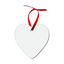 Unisub 3.25" x 3.25" Heart Sublimation Hardboard Ornament