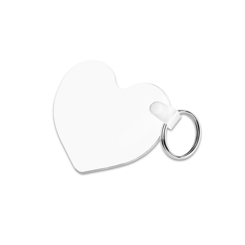 Unisub 2.5" x 2.25" Heart Sublimation FRP Keychain