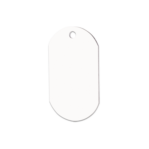 Unisub 1.13" x 2" Single Sided Sublimation Aluminum ID Tag