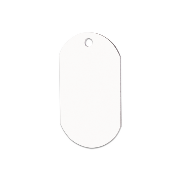 Unisub 1.13" x 2" Single Sided Sublimation Aluminum ID Tag