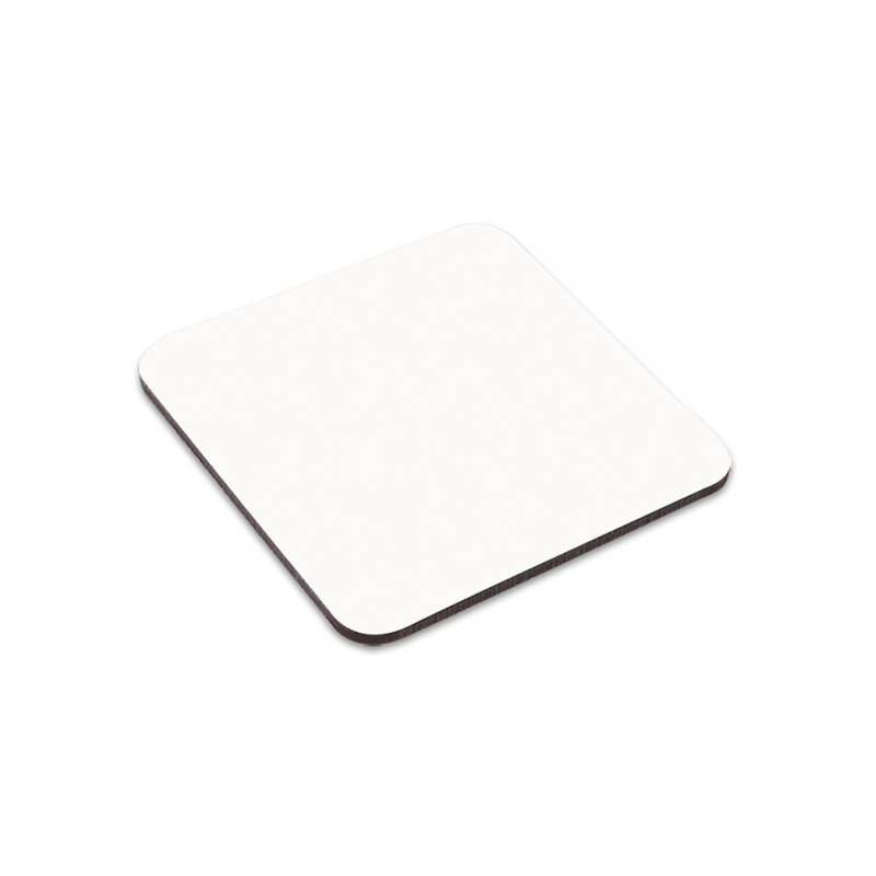 Unisub 3.75" Square Sublimation Hardboard Coaster with Cork Back