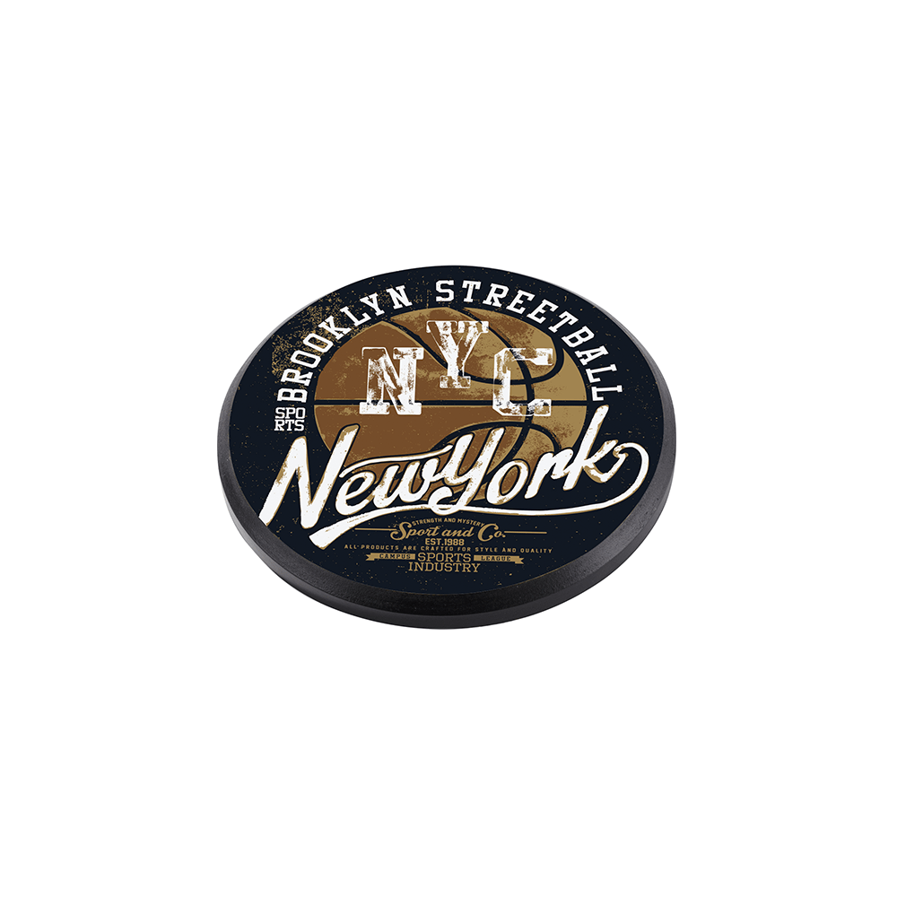 Unisub 8.125" Round Sublimation MDF Plaque with Black Edge - HeatPressNation
