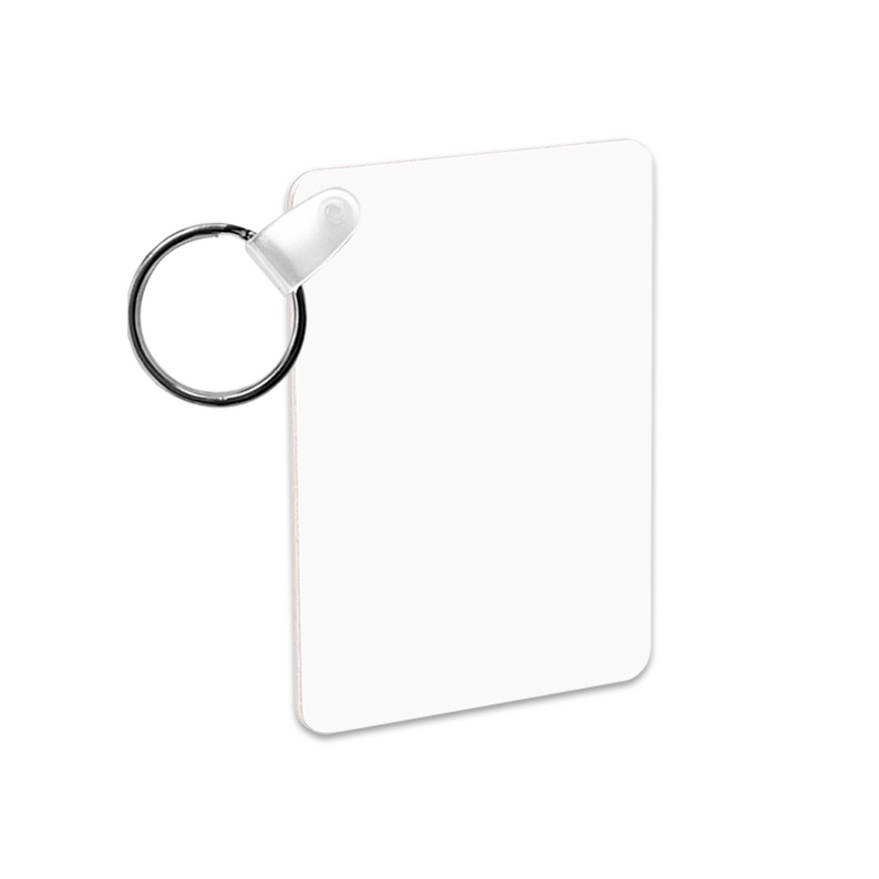 Square Shaped Sublimation Keychain Blank with Hardware Gloss Double