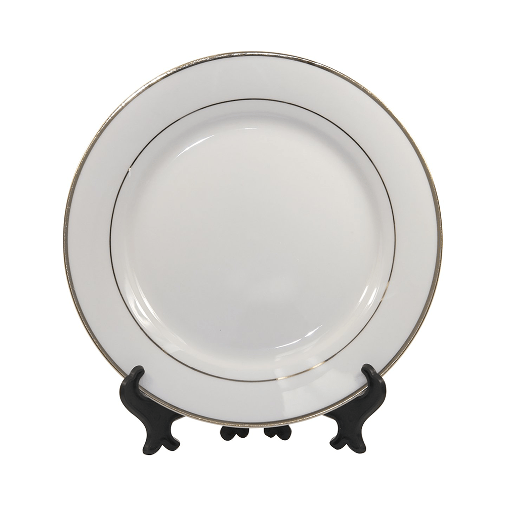 HPN SubliCraft 8" Sublimation Ceramic Plate with Gold Trim - 36 per Case - HeatPressNation