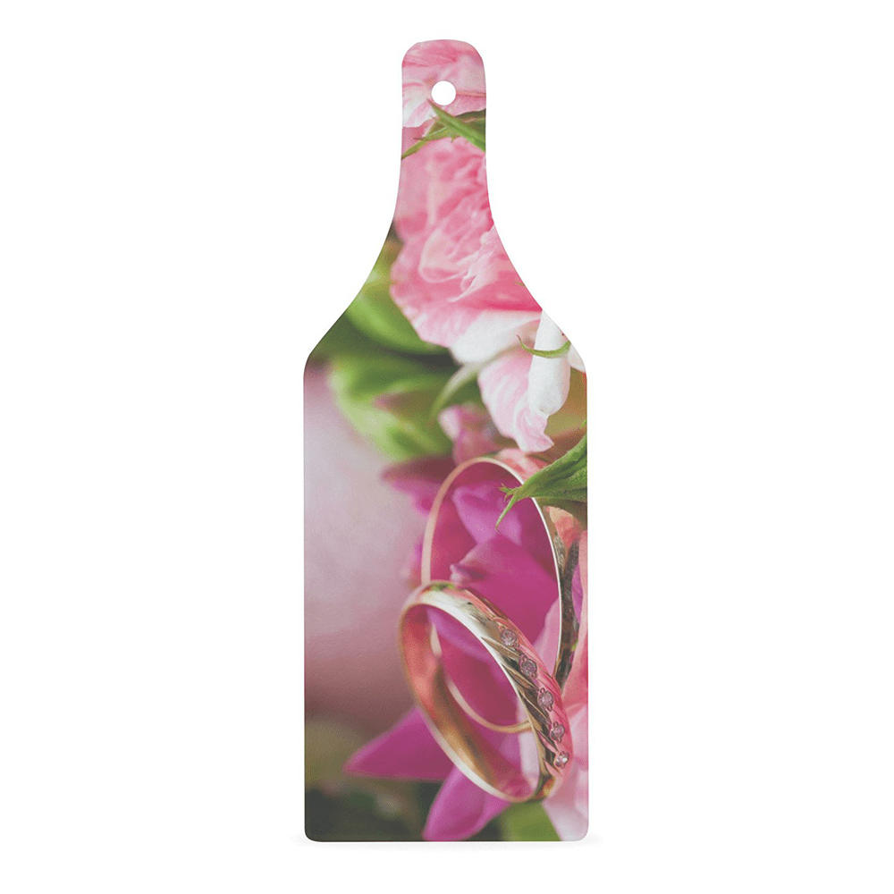 SubliCraft Wine Bottle Shaped Sublimation Glass Cutting Board