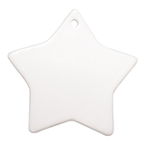 HPN SubliCraft 3" Star Sublimation Ceramic Ornament with Hole - HeatPressNation