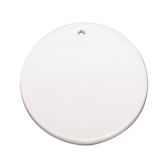 HPN SubliCraft 2.5" Round Sublimation Ornament with Hanger Hole - 100 per Case - HeatPressNation