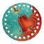 HPN SubliCraft 4" Round Doily Sublimation Ceramic Ornament with Heart Lace Trim - 100 per Case