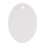 HPN SubliCraft 3" Oval Sublimation Ceramic Ornament with Hole - 100 per Case