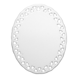 HPN SubliCraft 3" Oval Doily Sublimation Ceramic Ornament with Triangle Trim - 100 per Case - HeatPressNation