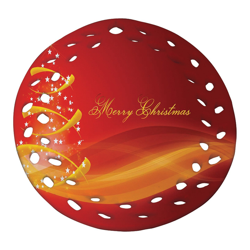 HPN SubliCraft 3" Sublimation Oval Doily Ceramic Ornament with Leaf Trim - 100 per Case