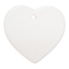 HPN SubliCraft 3" Heart Sublimation Ceramic Ornament with Hole - 100 per Case