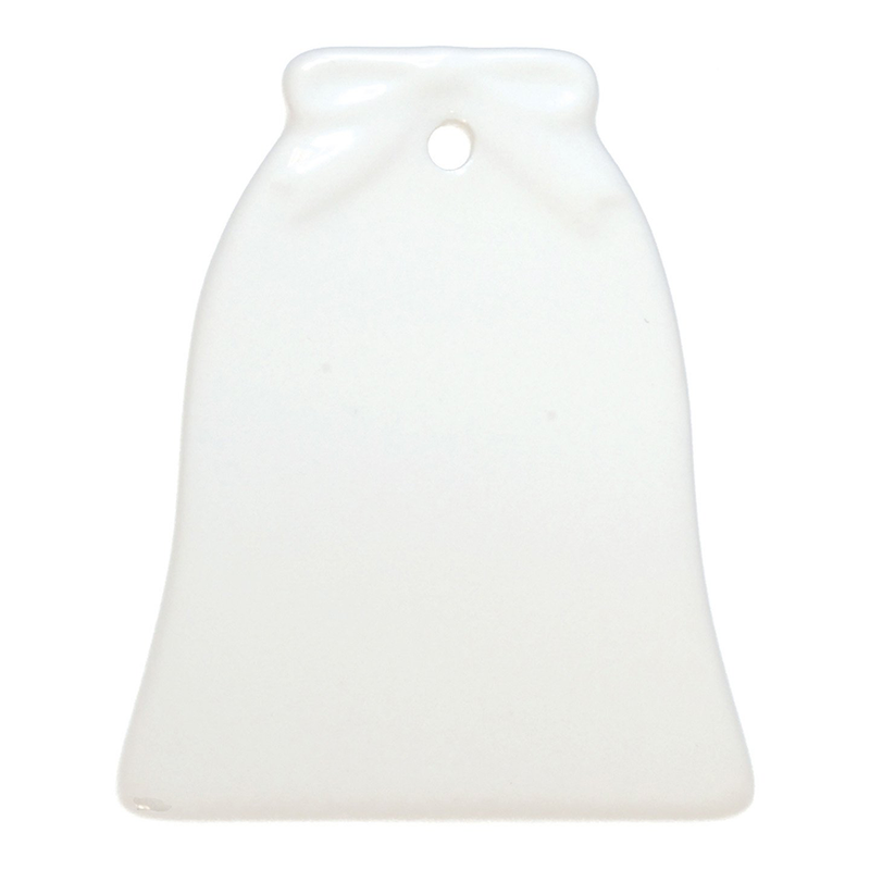 HPN SubliCraft 3" Bell Sublimation Ceramic Ornament with Hole - 100 per Case