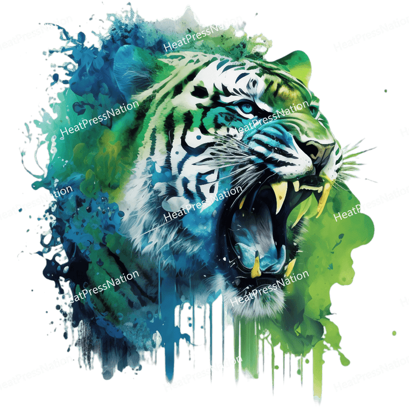 Neon Tiger Head Design