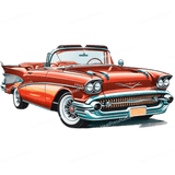 Classic Red Car Design - HeatPressNation