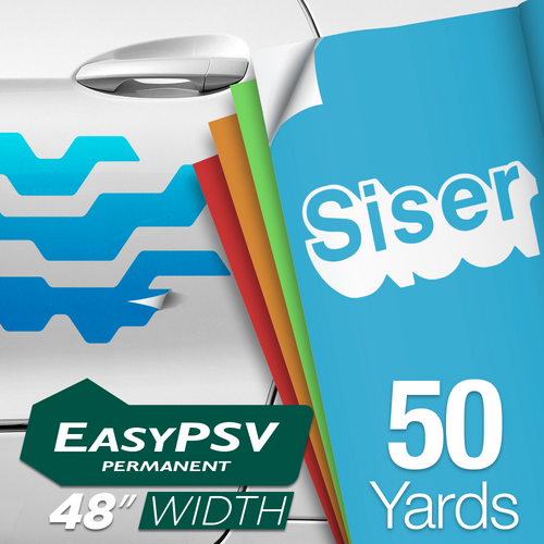 Siser EasyPSV Permanent Adhesive Sticker Vinyl - 48" x 50 Yards