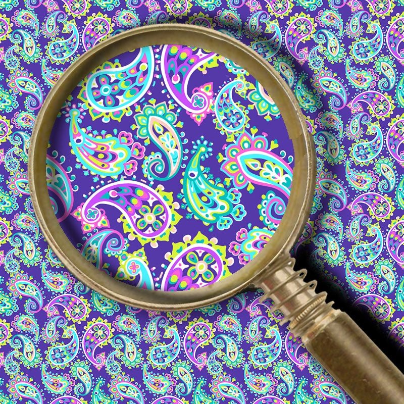 Sparkleberry Ink PATTERNED Heat Transfer Vinyl - Fiesta Paisley Navy - HeatPressNation