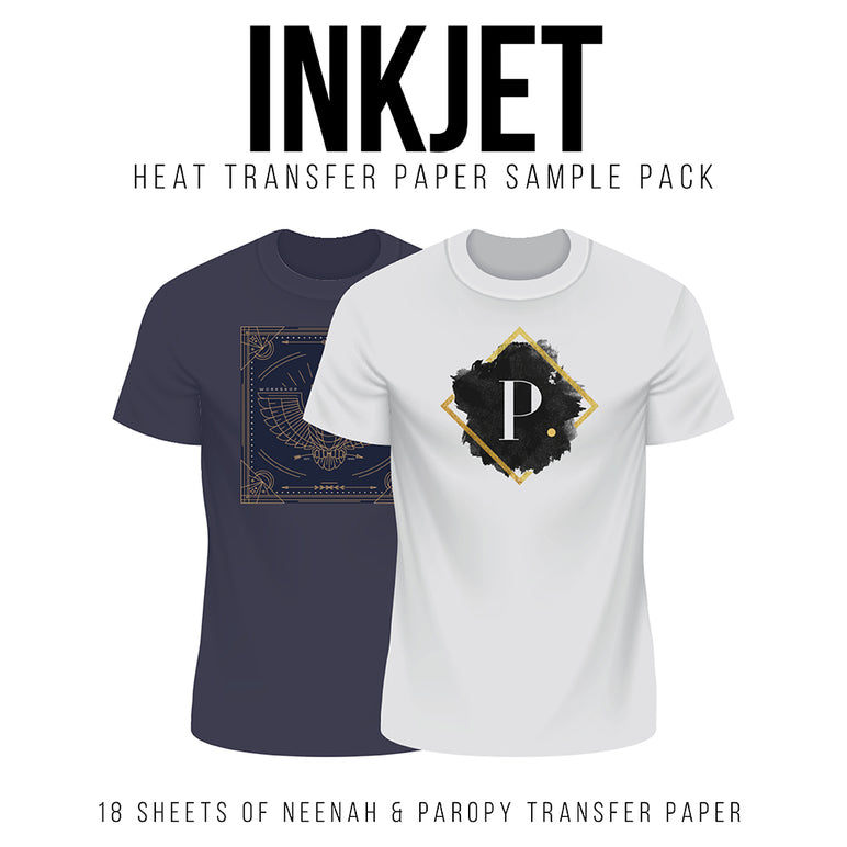 Inkjet Heat Transfer Paper Sample Pack - 8.5 x 11 - 18 Sheets