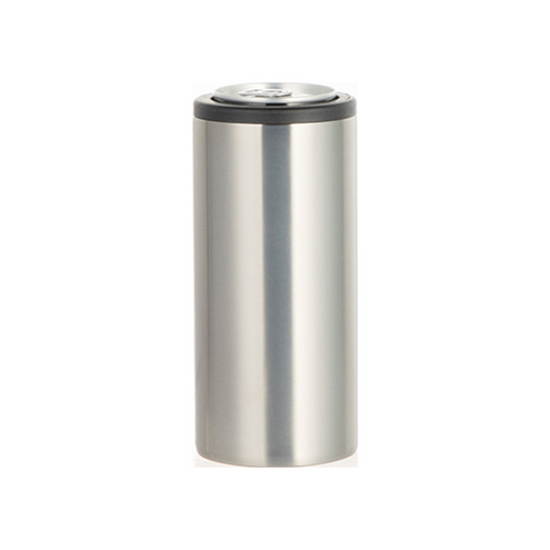 HPN SubliCraft Silver Sublimation Stainless Steel Can Cooler for Skinny 12 oz. Cans