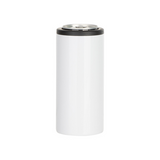 HPN SubliCraft White Sublimation Stainless Steel Can Cooler for Skinny 12 oz. Cans