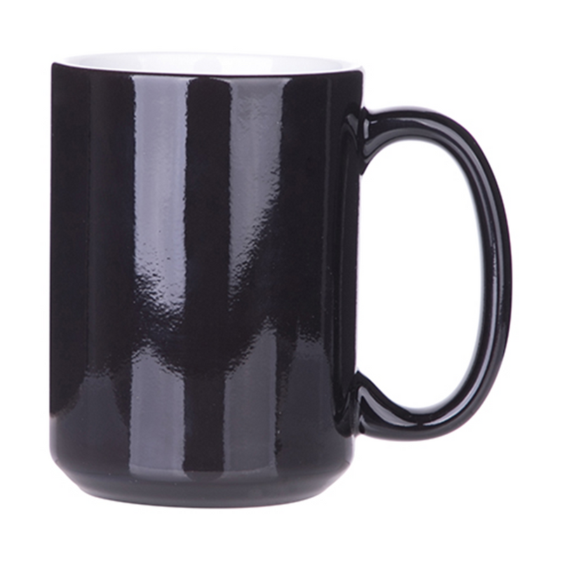 Craft Express Contrast Black Handle Sublimation Mugs 6/Pkg-15oz