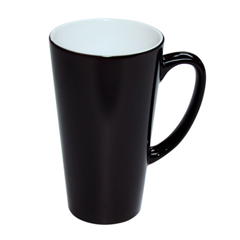 Latte Writing (Black on White) Latte Cup / Coffee Mug (12 oz.)