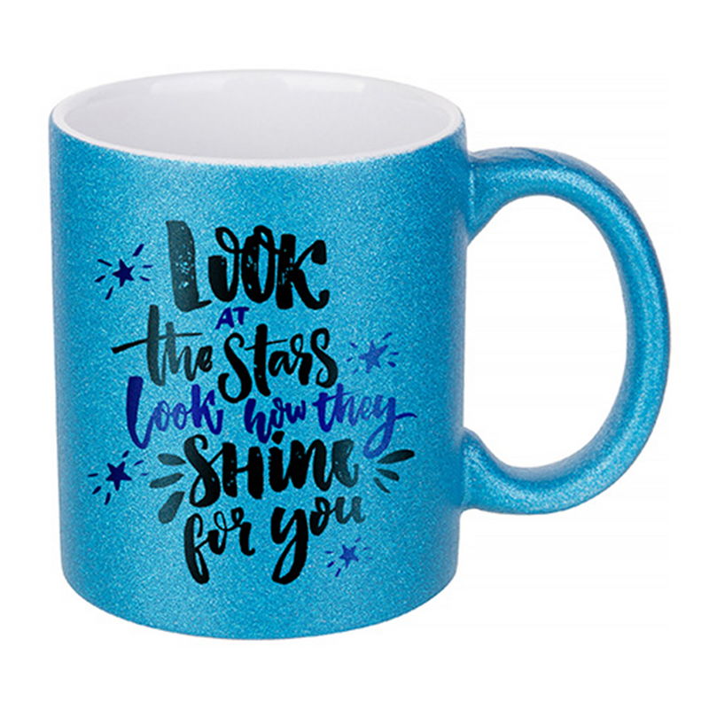 HPN SubliCraft 11 oz. Glitter Sublimation Ceramic Mug - 12 per case