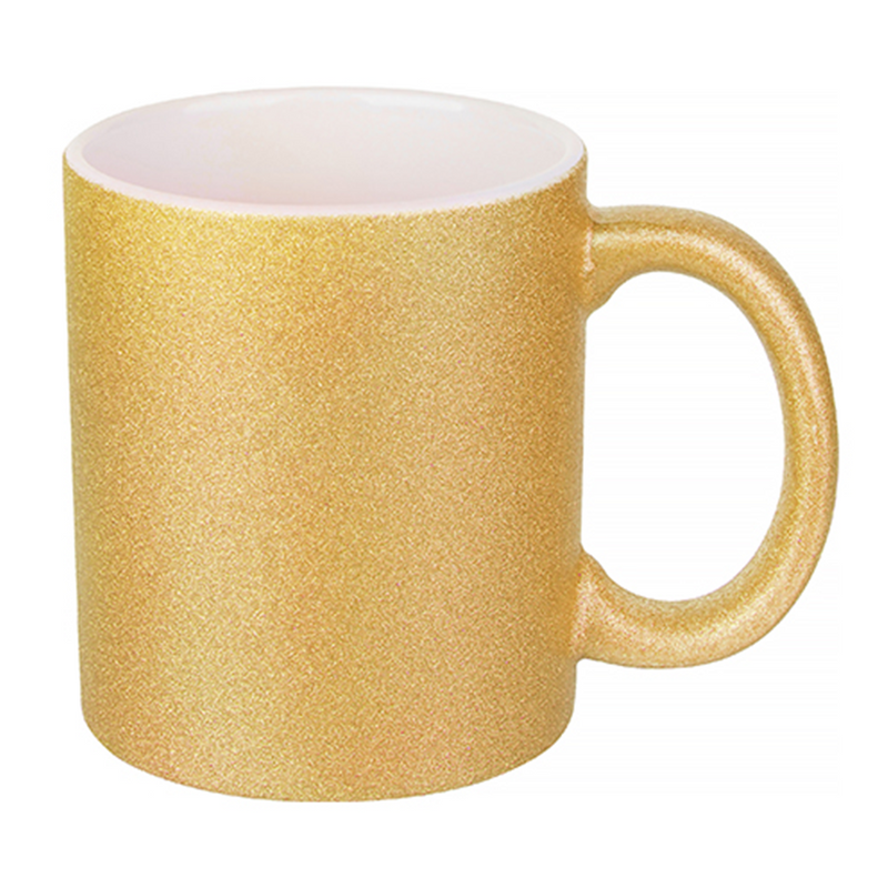 Metallic Gold Ceramic Sublimation Coffee Mug - 11oz.