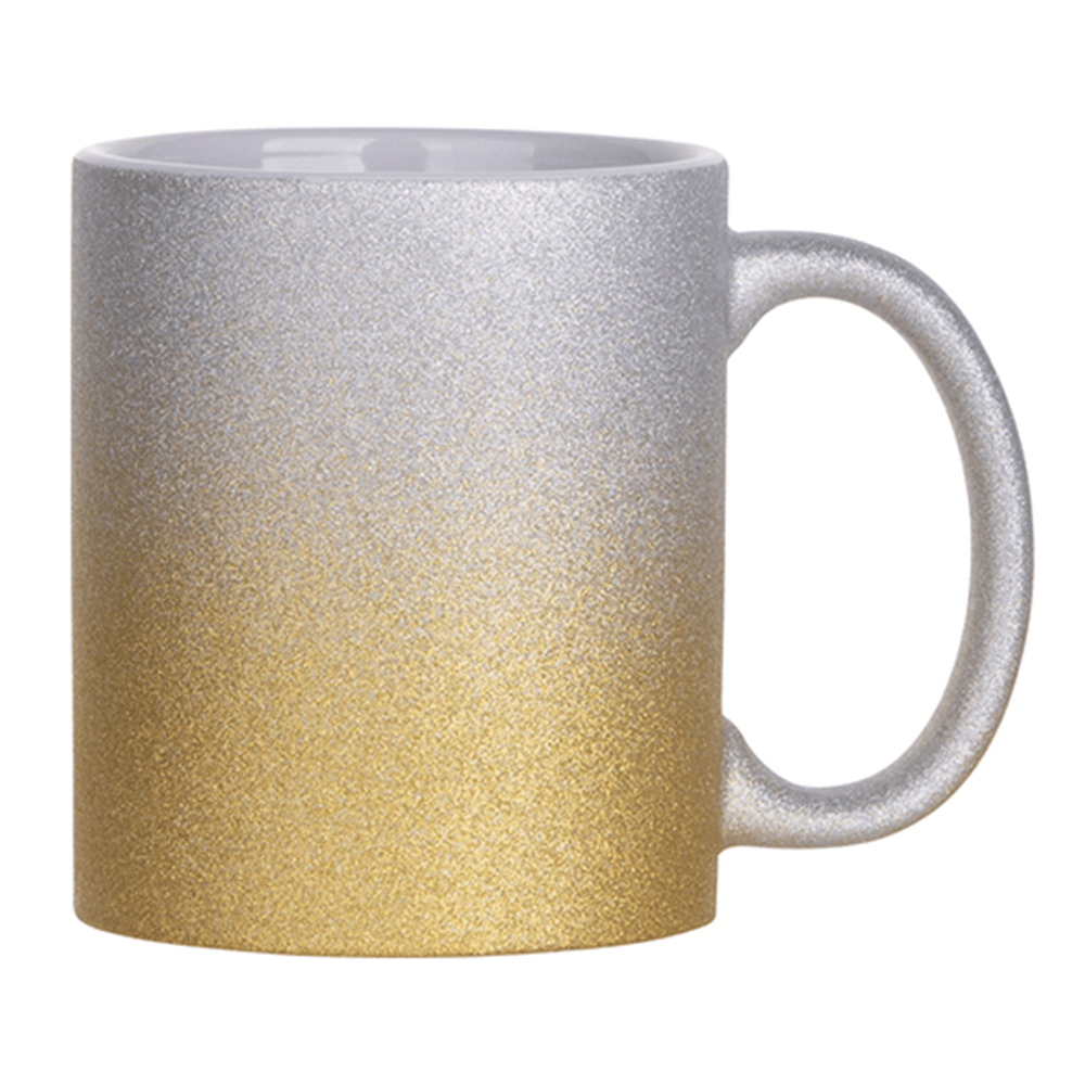 HPN SubliCraft 11 oz. Glitter Gradient Sublimation Ceramic Mug - 36 per case - HeatPressNation