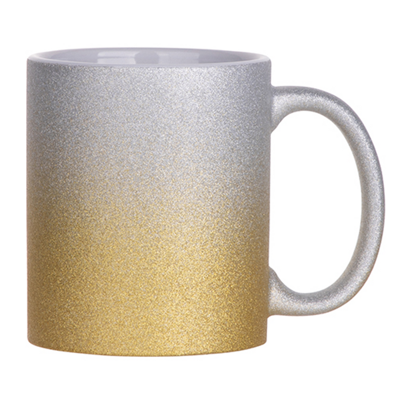 HPN SubliCraft 11 oz. Glitter Gradient Sublimation Ceramic Mug - 36 per case