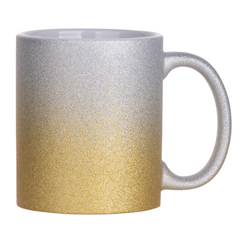 HPN SubliCraft 11 oz. Glitter Gradient Sublimation Ceramic Mug - 12 per case