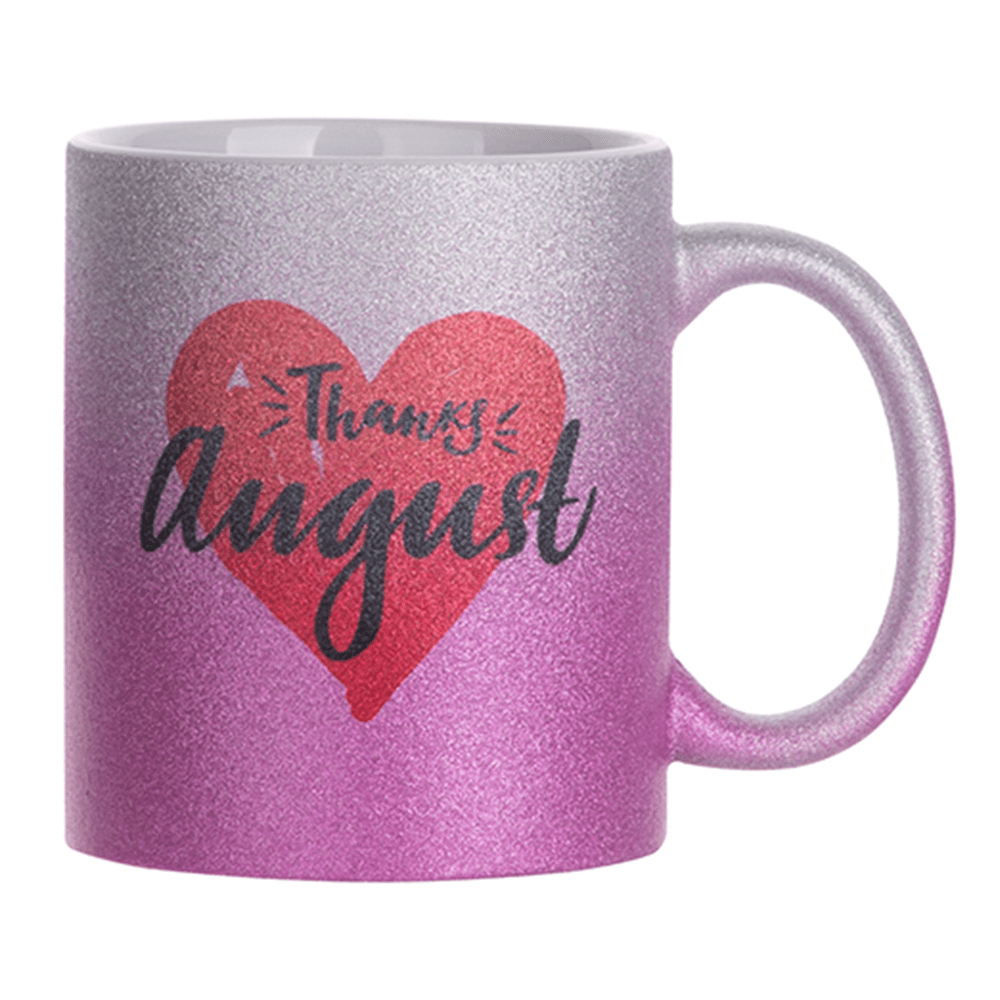 HPN SubliCraft 11 oz. Glitter Gradient Sublimation Ceramic Mug - 36 per case - HeatPressNation
